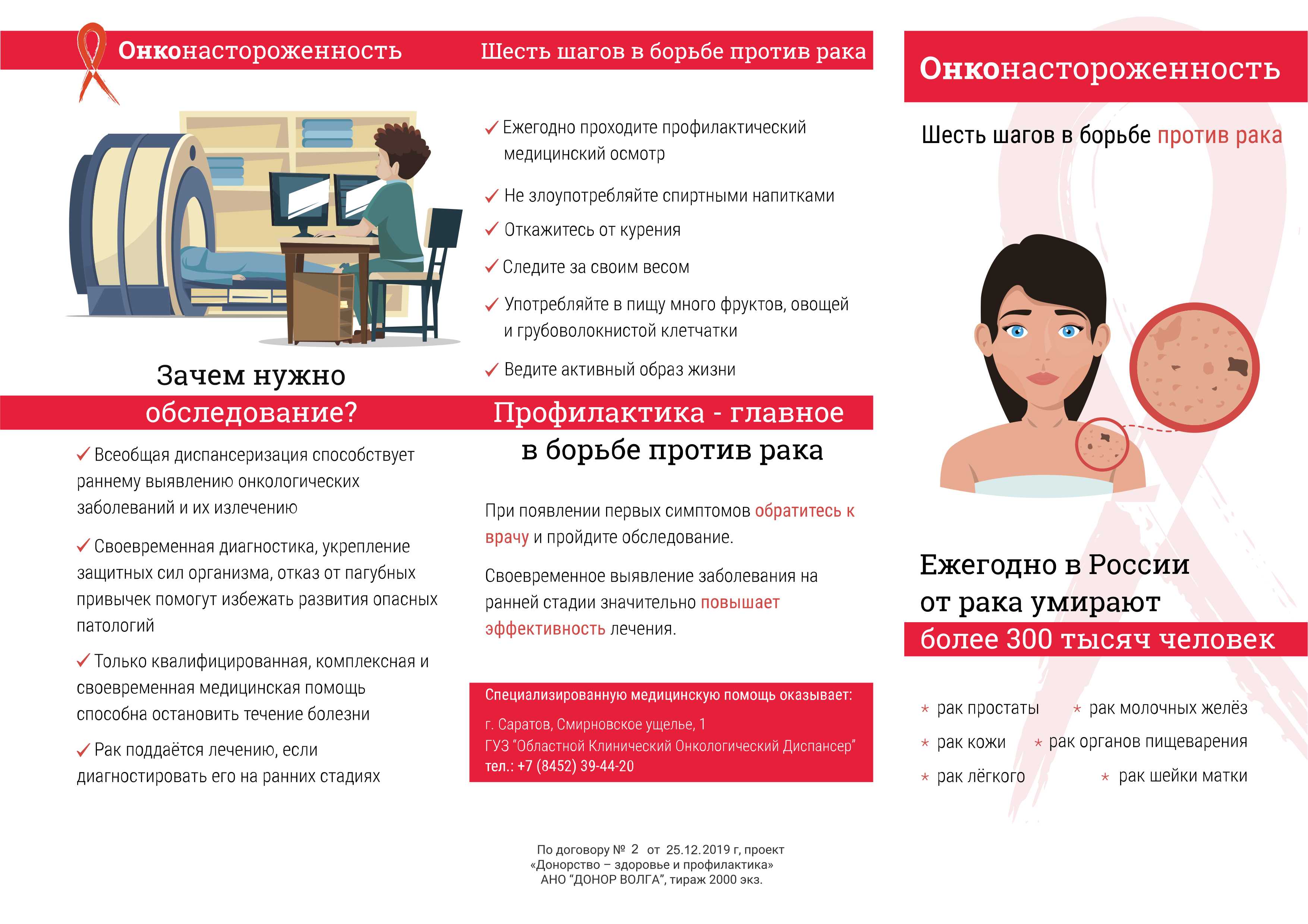 БУКЛЕТ 3: «Онкопрофилактика» — Саратовской областной Центр Крови — СОСПК  Саратов, доноры Саратова, сдать кровь в Саратове